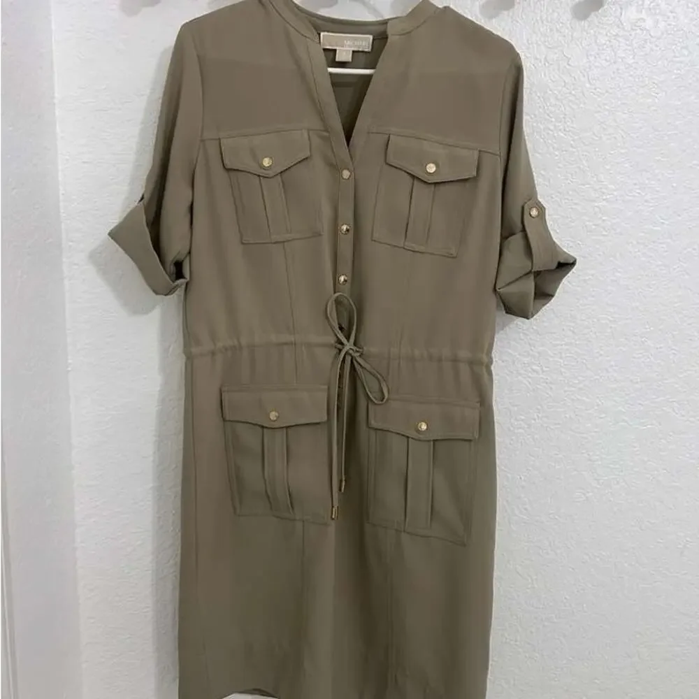 Michael Kors - MICHAEL Safari Shirt - Dress - Beige - Women's - S - Picture 1 of 3